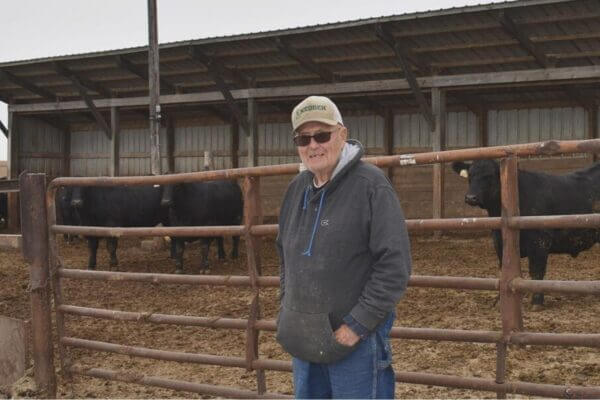Stardell Farms owner in front of herd