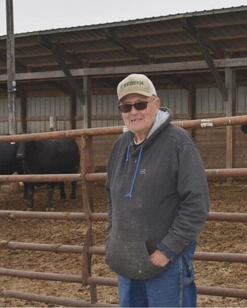 Stardell Farms owner in front of herd
